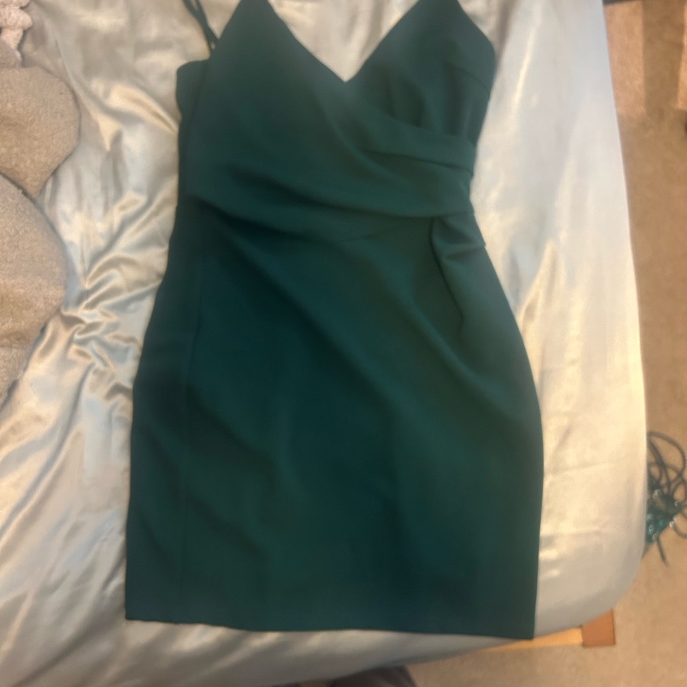 Lulu's Deep Green Mini Dress